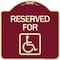 Signmission Reserved for With AccessibleHeavy-Gauge Aluminum Architectural Sign, 18" x 18", BU-1818-24430 A-DES-BU-1818-24430 - alternate 1